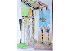 Dach, 2022, Collage, Karton, Zeitung, Bunt- u. Beistift, 21 x 29,7 cm Dach Collage 21x30cm